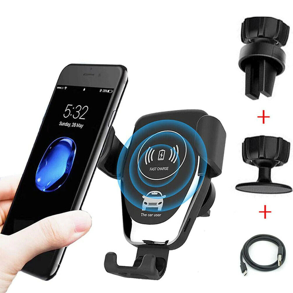 Ironclad AutoGrip™ - Hands-Free Auto-Lock Wireless Car Charger (One-Hand Use)